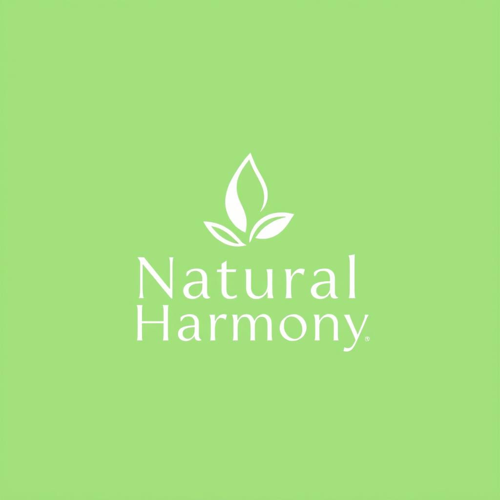 A minimalist and modern logo design for the brand 'Natural Harmony'