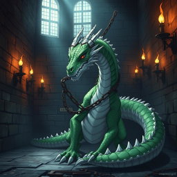 Imprisoned Majesty: The Wounded Anime Dragon