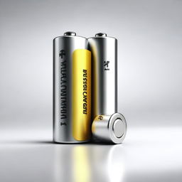 A high-resolution, realistic digital art of a standard AA battery