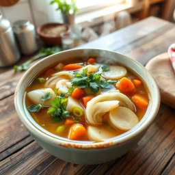 A delicious cabbage soup, featuring tender slices of cabbage in a rich, flavorful broth