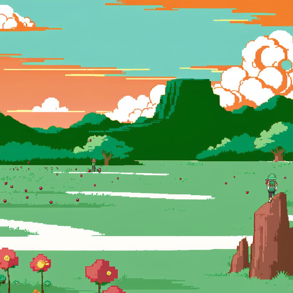 Explore a Serene Landscape Illustration