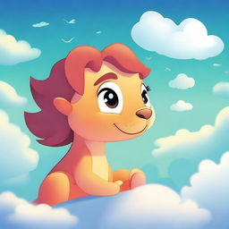 A digital art image, high quality and vibrant, depicts a cute, cartoonish girl dinosaur