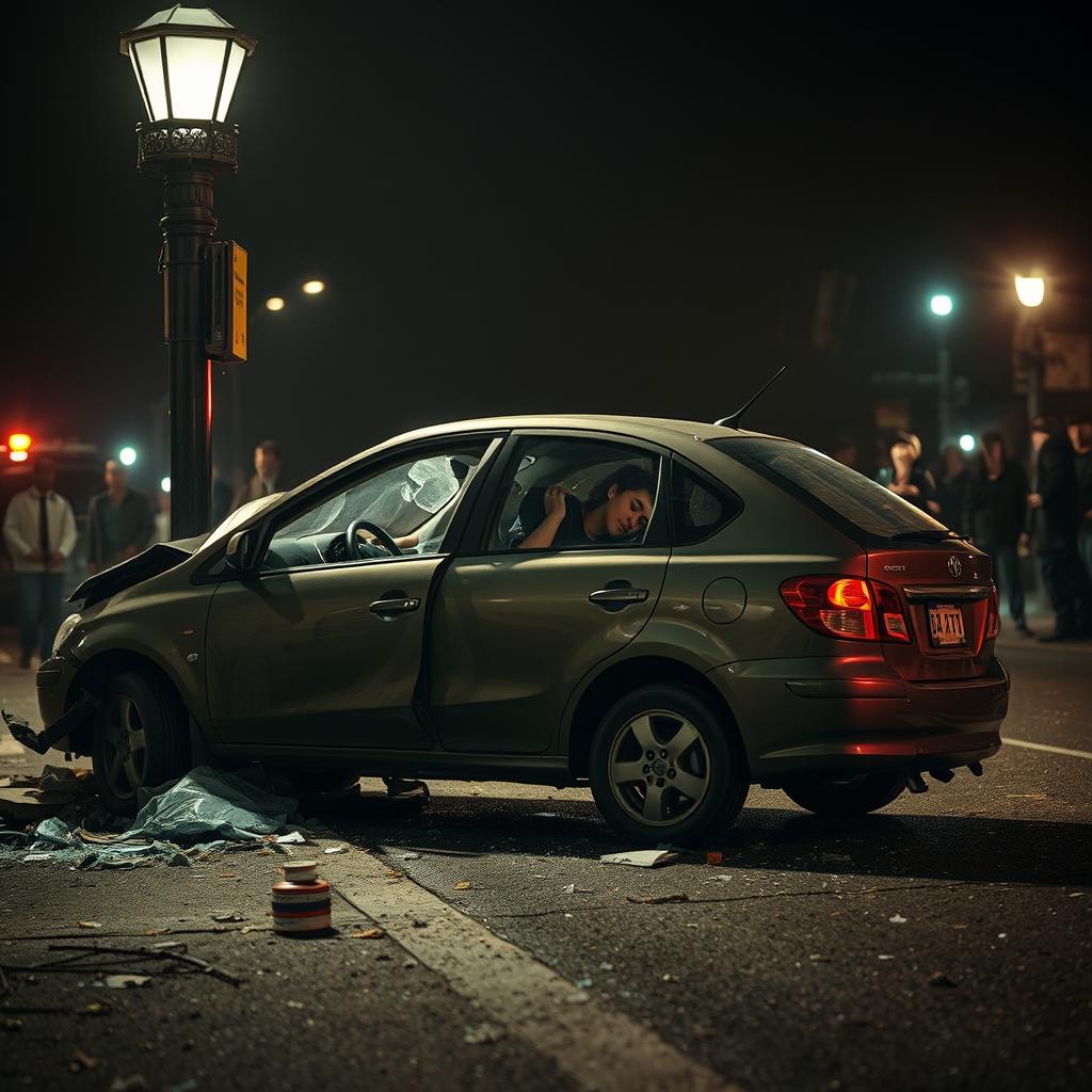 Caught in the Chaos: A Car Accident Scene