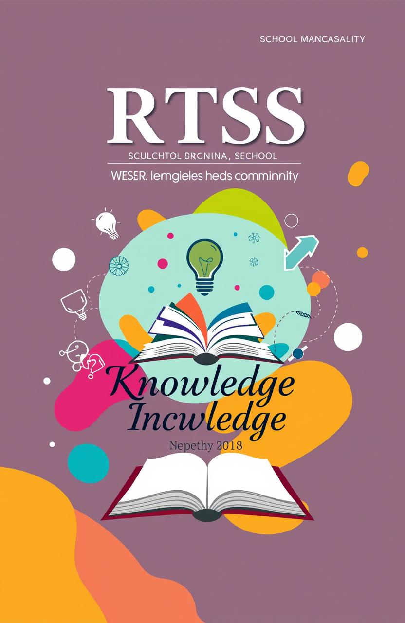 A striking school magazine cover design featuring the logo of 'RTSS' prominently at the top