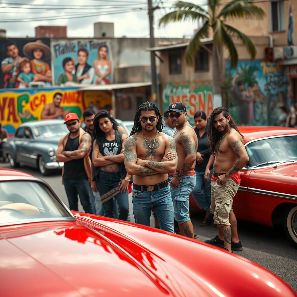 Vibrant Urban Scene: Mexican Gangs Unite