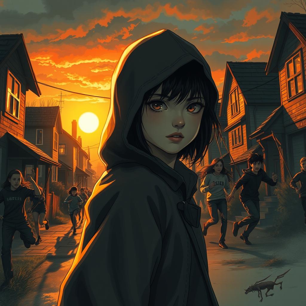 A book cover illustration featuring a realistic drawing style