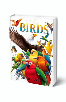 A visually striking book cover design for a book authored by Sunny AH, featuring a theme based on birds with various sizes and types