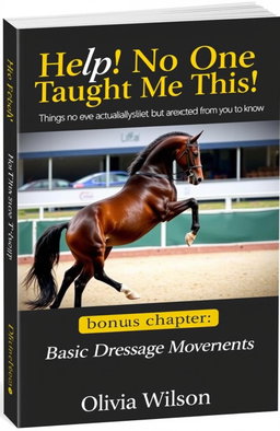A stunning book cover featuring a graceful horse performing a dressage movement