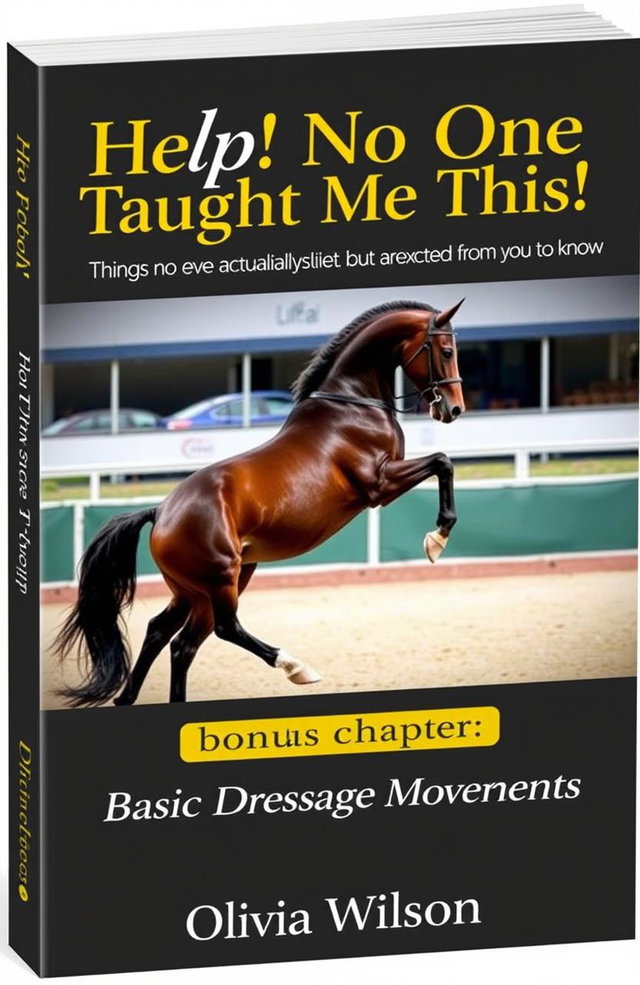 A stunning book cover featuring a graceful horse performing a dressage movement