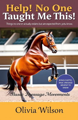 A stunning book cover featuring a graceful horse performing a dressage movement