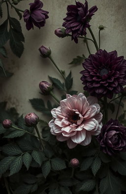 A melancholic scene inspired by the artwork of Charlotte C