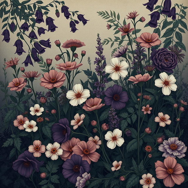 A melancholic artwork inspired by 'Hollow Thoughts' by Charlotte C