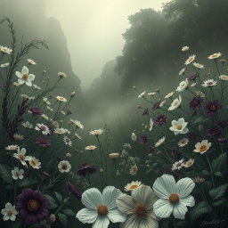 An evocative artwork inspired by 'Hollow Thoughts' by Charlotte C
