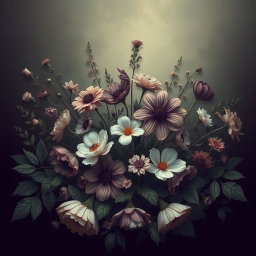 A poignant artistic representation inspired by 'Hollow Thoughts' by Charlotte C