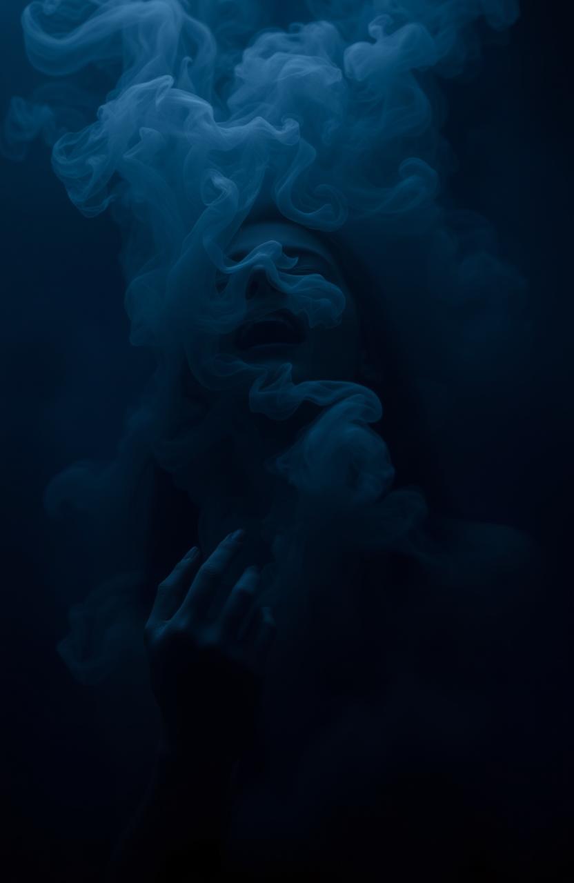 A surreal and captivating image of a dark and foreboding figure representing 'My Sweet Nemesis'
