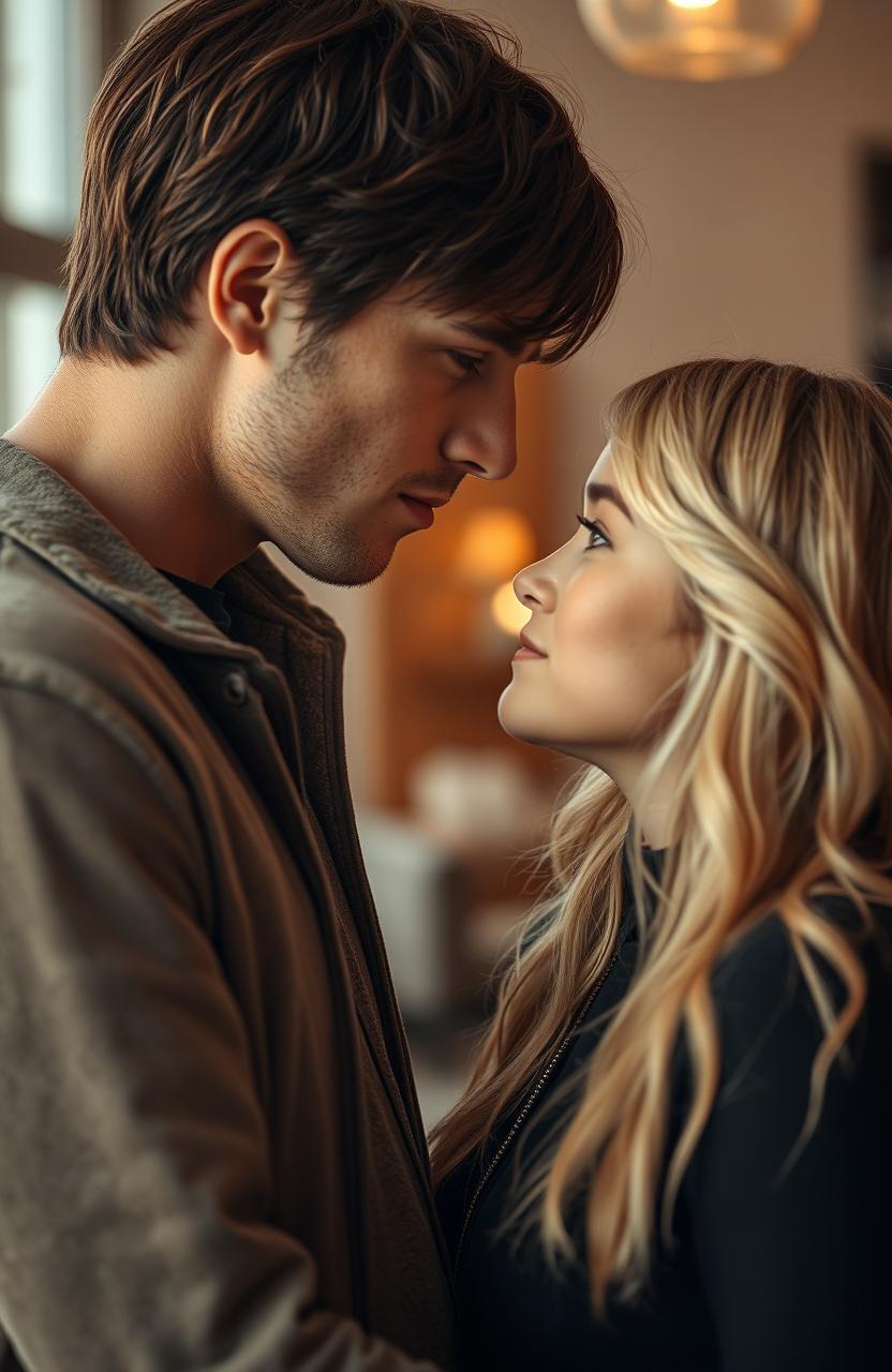 Unspoken Connection: A Moment of Intense Gaze