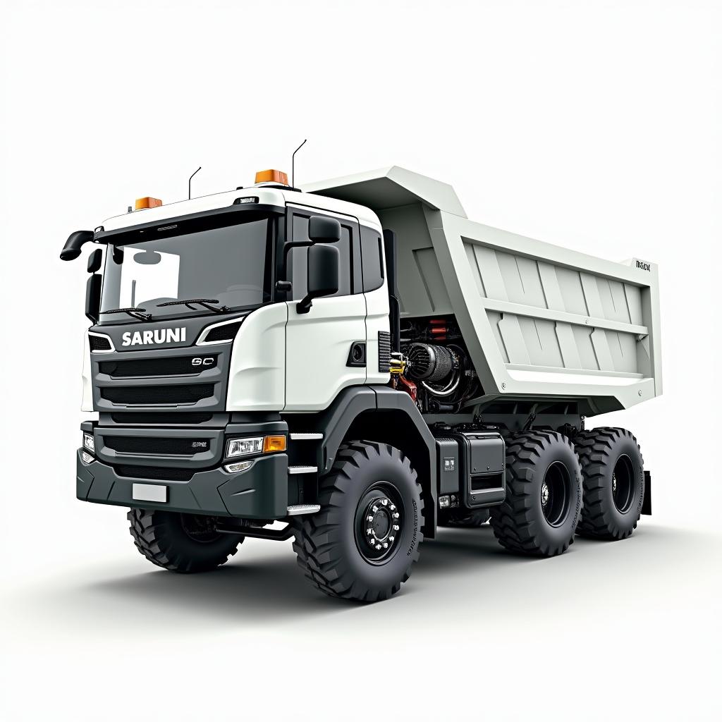 An electrical dump truck with a capacity of 15 cubic meters, specifically designed for heavy-duty applications