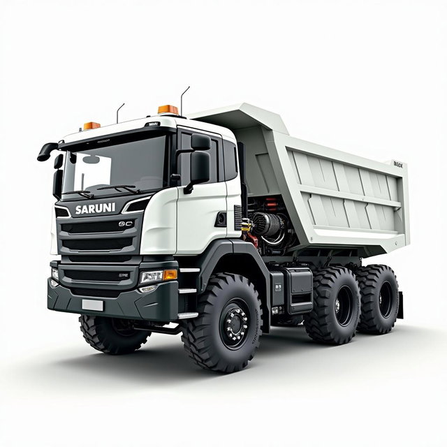 An electrical dump truck with a capacity of 15 cubic meters, specifically designed for heavy-duty applications