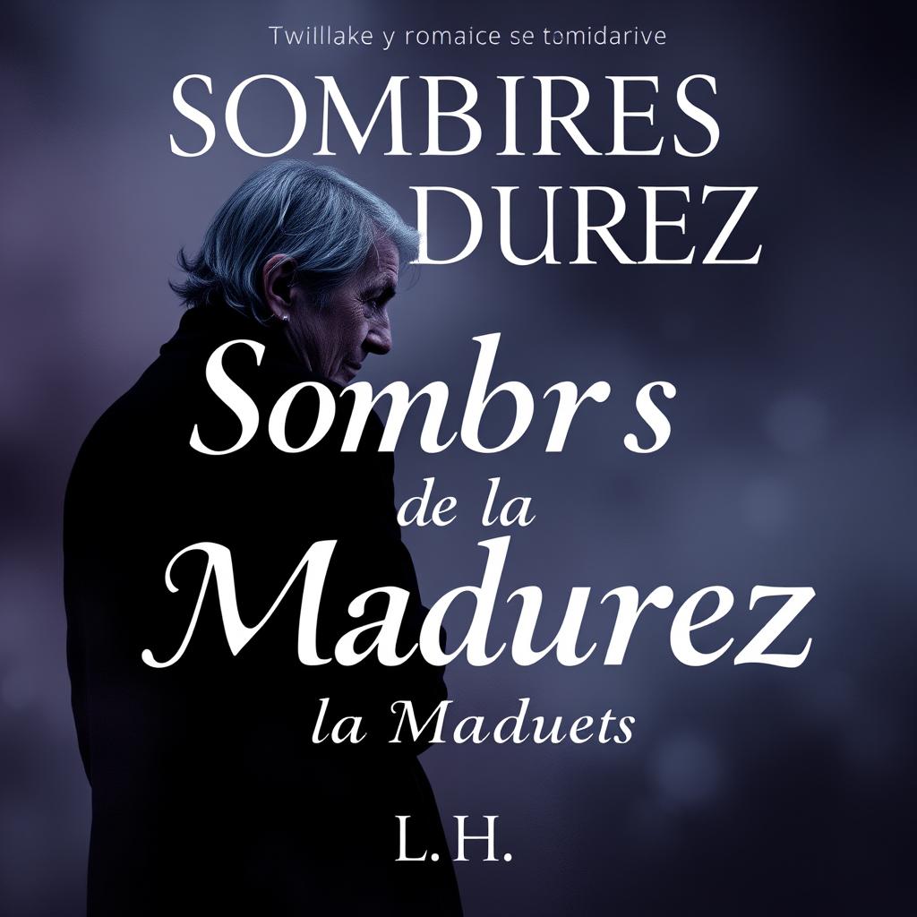 Book cover design for 'Sombras de la Madurez' in Spanish, highlighting the author's name 'L