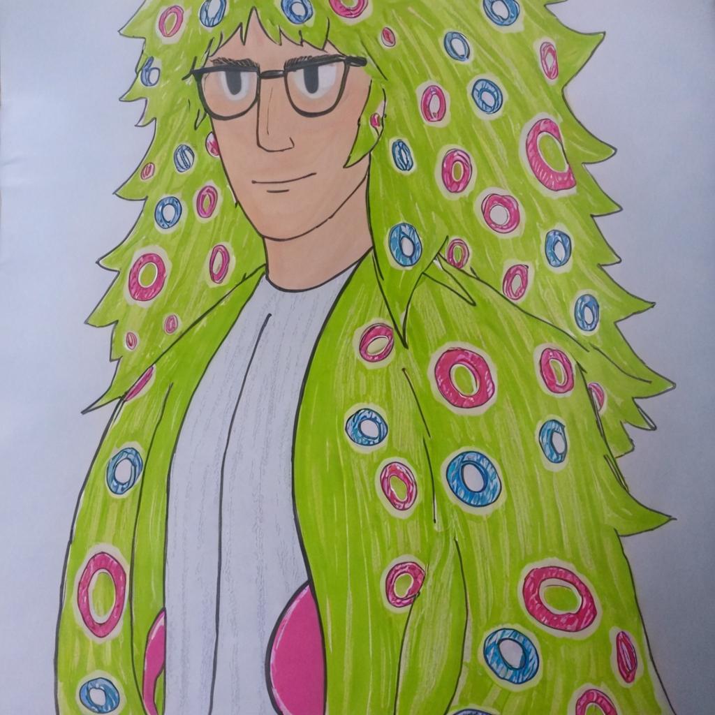 Dreamy Green Hair: A Pencil Masterpiece
