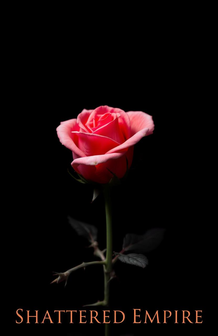 A stunning visual of a solitary rose placed in the center of the image