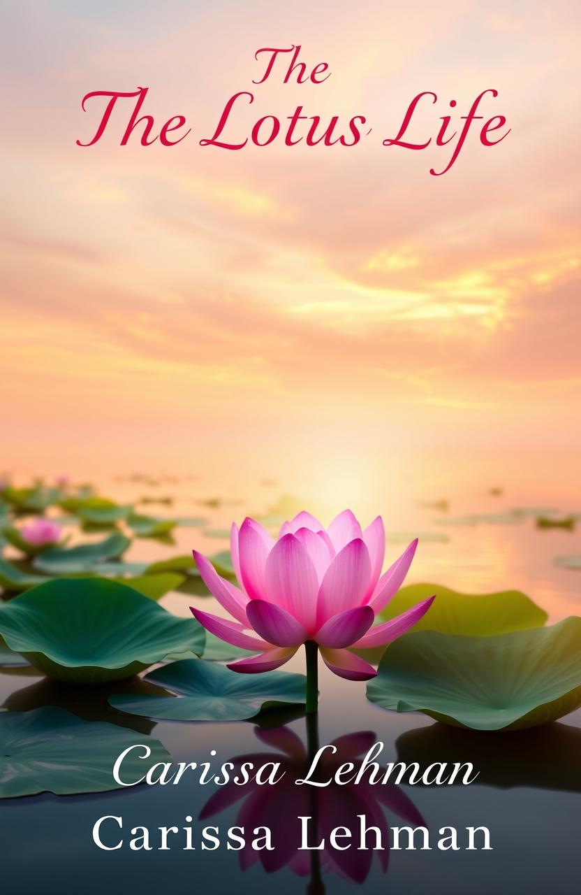 A serene and soft-colored sunset background designed for a book cover