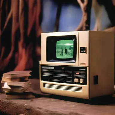 In the fantasy movie, the characters used a magic VCR to enter different realms.