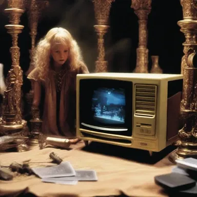 In the fantasy movie, the characters used a magic VCR to enter different realms.