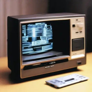 In the science fiction novel, a VCR was invented that could project memories onto a screen.