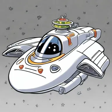The cartoon character had a VCR-shaped spaceship to travel between animated dimensions.