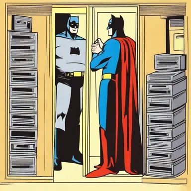 The superhero's secret hideout had a high-tech VCR for analyzing surveillance footage.