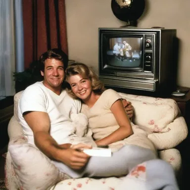 The couple enjoyed a cozy night in, watching romantic comedies on their VCR.