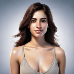 A high-quality digital art image of a beautiful 25-year-old Uruguayan woman