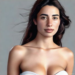 A high-quality digital art image of a beautiful 25-year-old Uruguayan woman