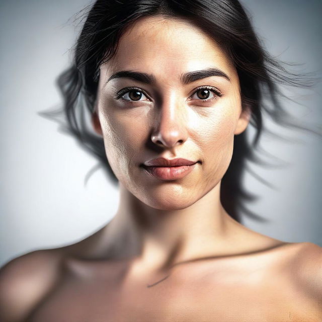 A high-quality digital art image of a beautiful 25-year-old Uruguayan woman