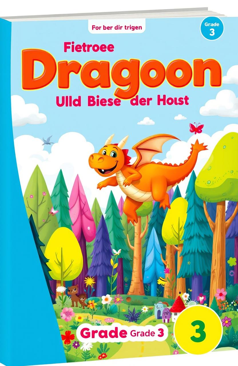 A colorful and engaging book cover designed for a Grade 3 German children's book