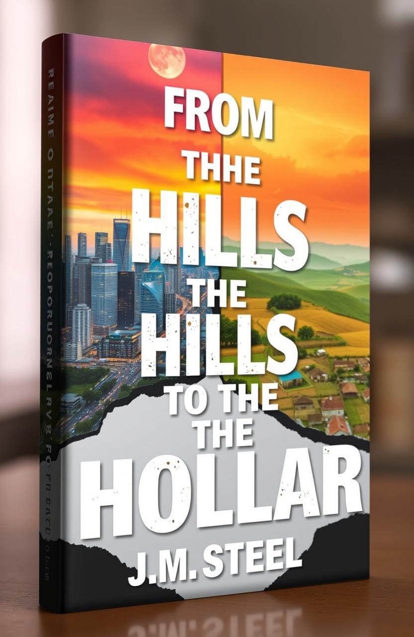 A thought-provoking book cover titled 'From the Hills to the Hollar' by J
