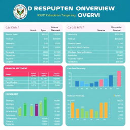Financial report overview of RSUD Kabupaten Tangerang, featuring a detailed layout of the financial statements, including the balance sheet, income statement, cash flow statement, and notes on financial performance