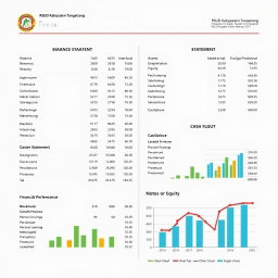 Financial report overview of RSUD Kabupaten Tangerang, featuring a detailed layout of the financial statements, including the balance sheet, income statement, cash flow statement, and notes on financial performance