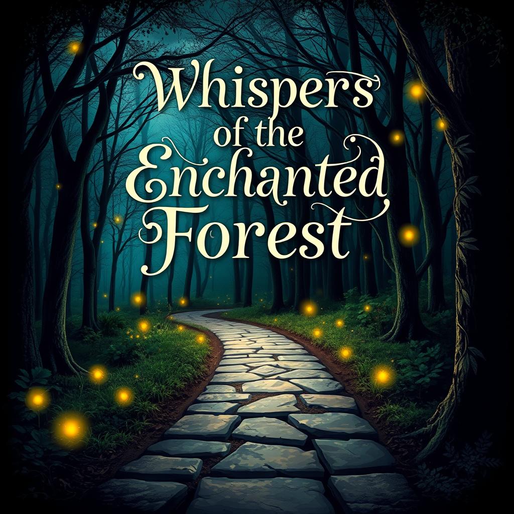 Enchanting Book Cover Design - Whispers of the Enchanted Forest