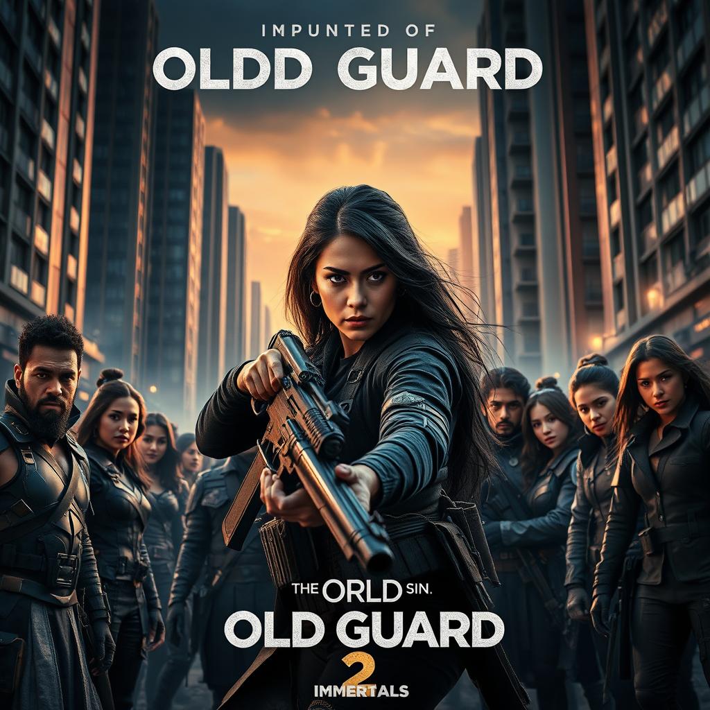 A dynamic and intense scene from the upcoming movie 'The Old Guard 2'