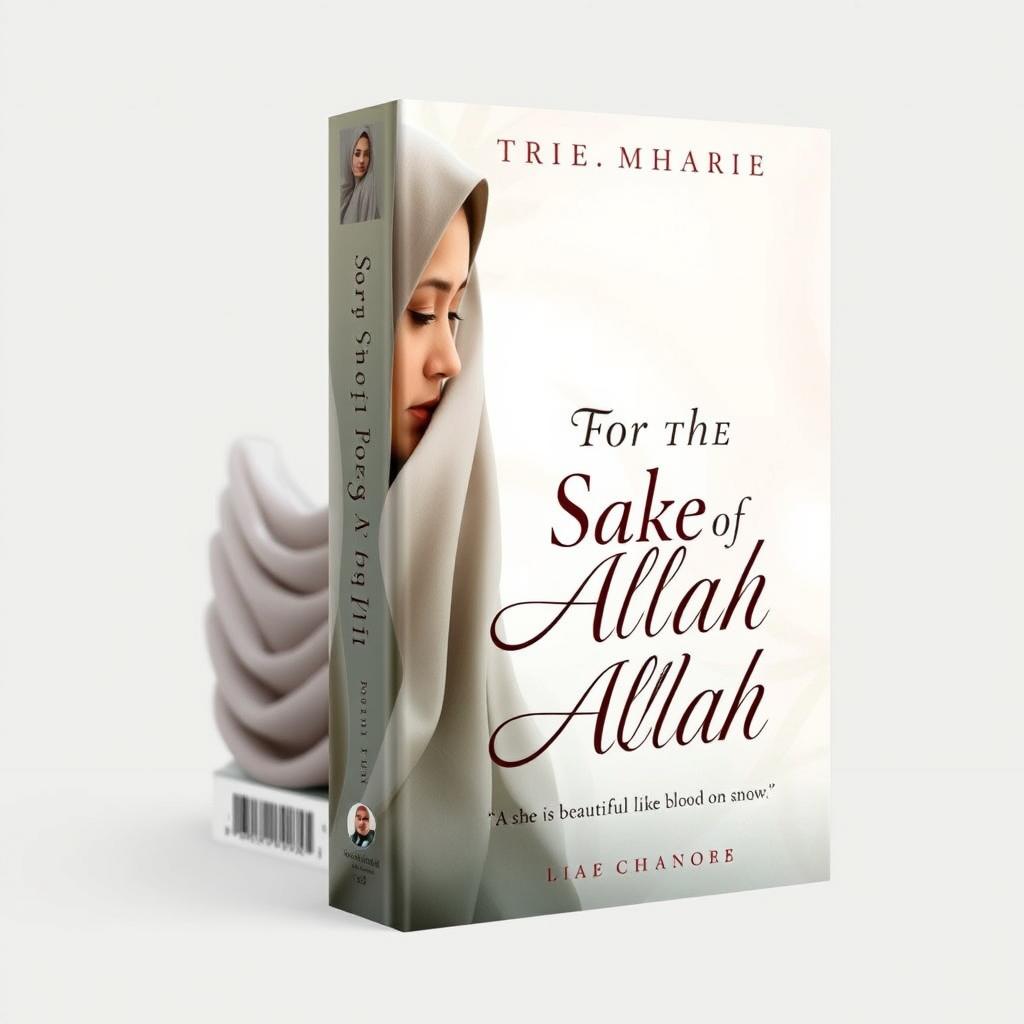 A stunning book cover design focused on spirituality, friendship, and Sufism, centered around the devotion to Allah