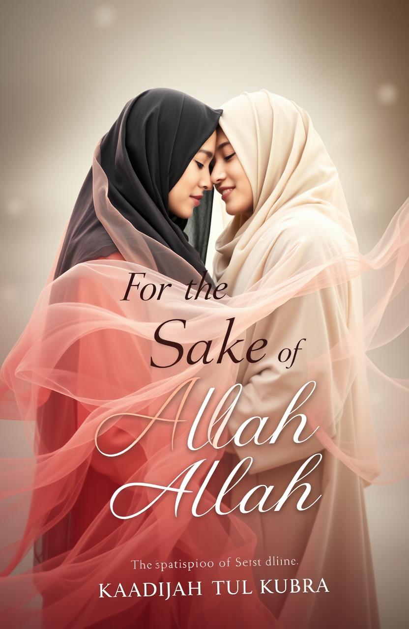A captivating book cover that embodies the themes of spirituality, friendship, and Sufism, focusing on Allah