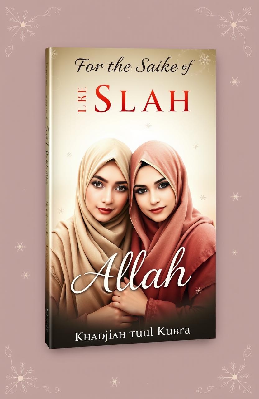 A beautiful and serene book cover design for a book titled 'For the Sake of Allah'