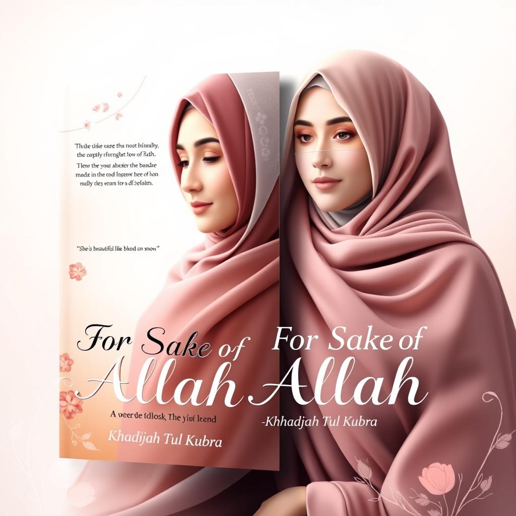 A stunning and spiritual book cover titled 'For the Sake of Allah', symbolizing friendship and Sufism