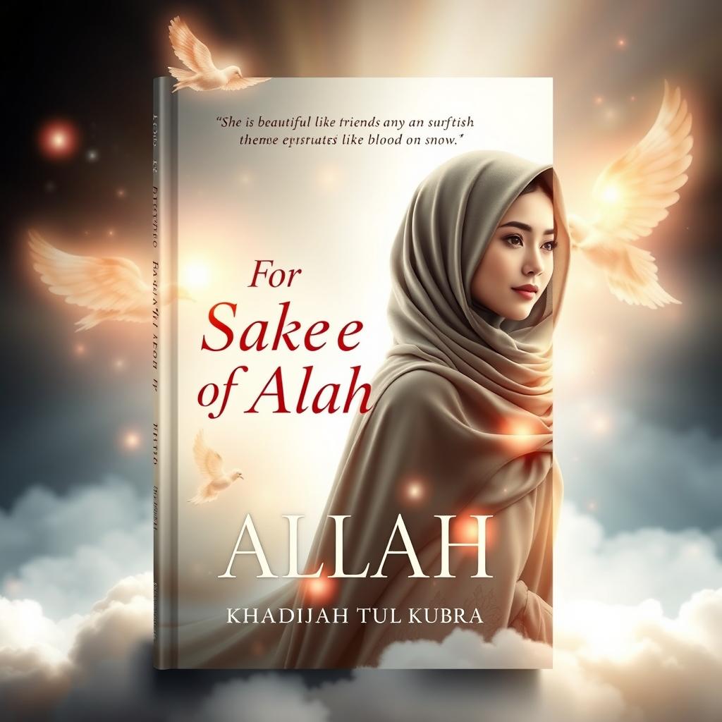 A captivating book cover titled 'For the Sake of Allah', beautifully illustrating themes of spirituality, friendship, and Sufism