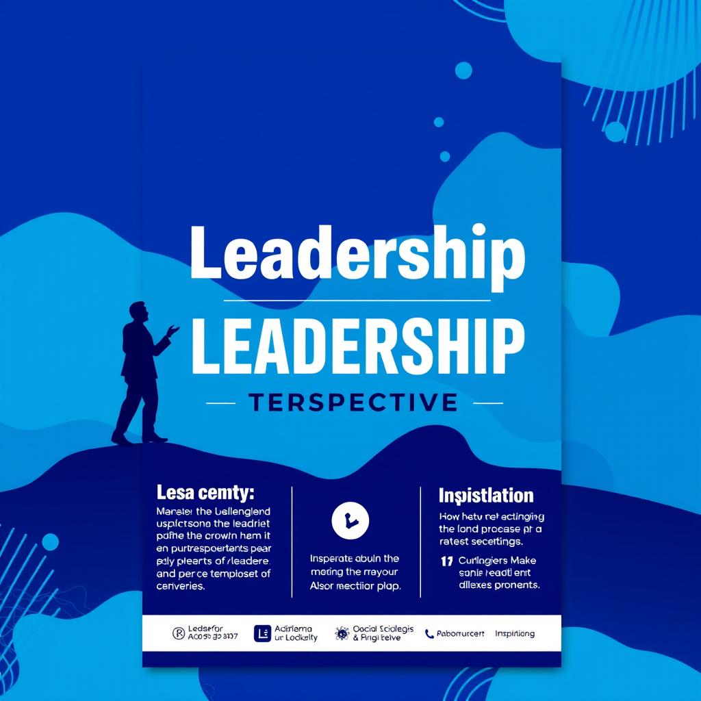 A vibrant A4 flyer design for an event titled "Leadership: Education Perspective"