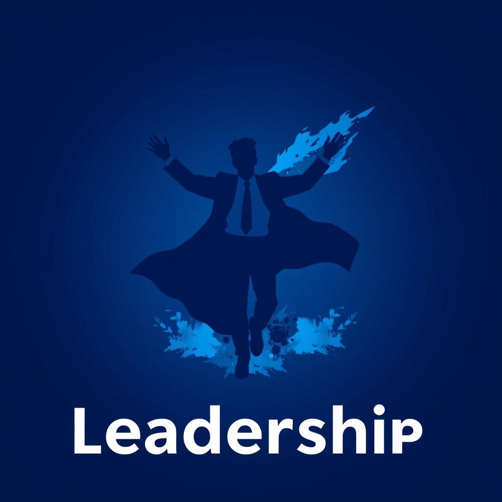 An expressive image symbolizing leadership through a captivating animated silhouette, avoiding the depiction of any specific person