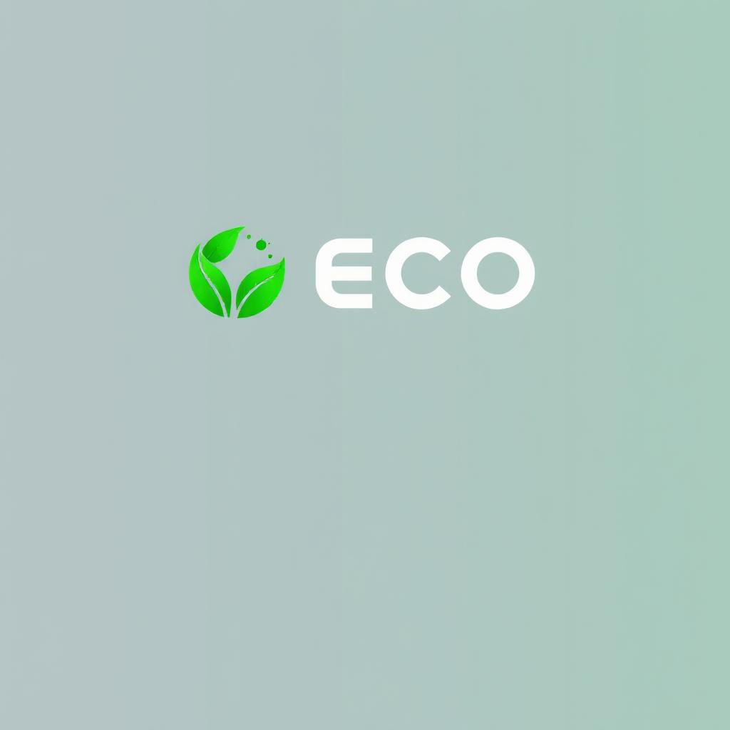 A digital cryptocurrency logo for a fictional cryptocurrency called ECO, featuring a vibrant green color scheme to symbolize eco-friendliness