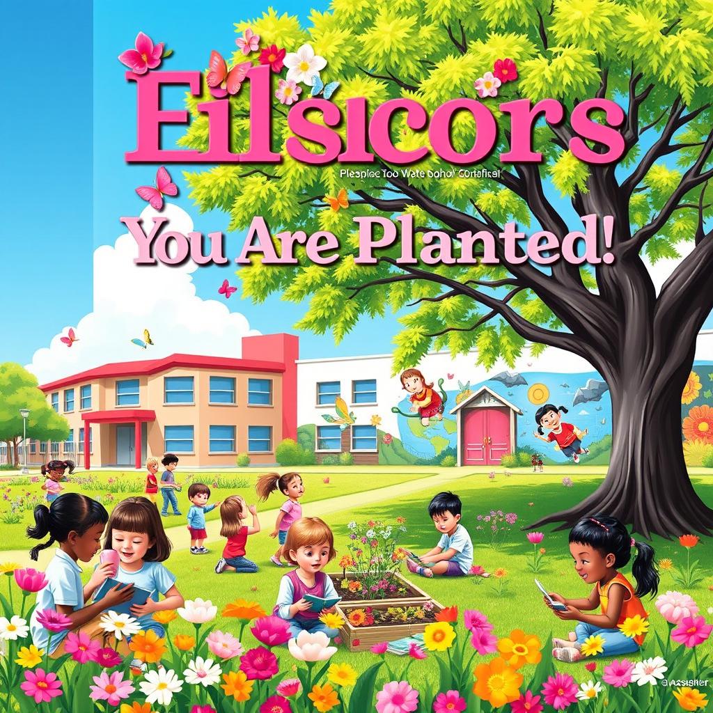 A vibrant school magazine cover titled 'Bloom Where You Are Planted'